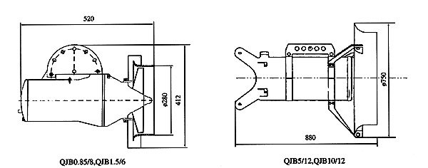 QJB潛水?dāng)嚈C(jī)結(jié)構(gòu)圖示